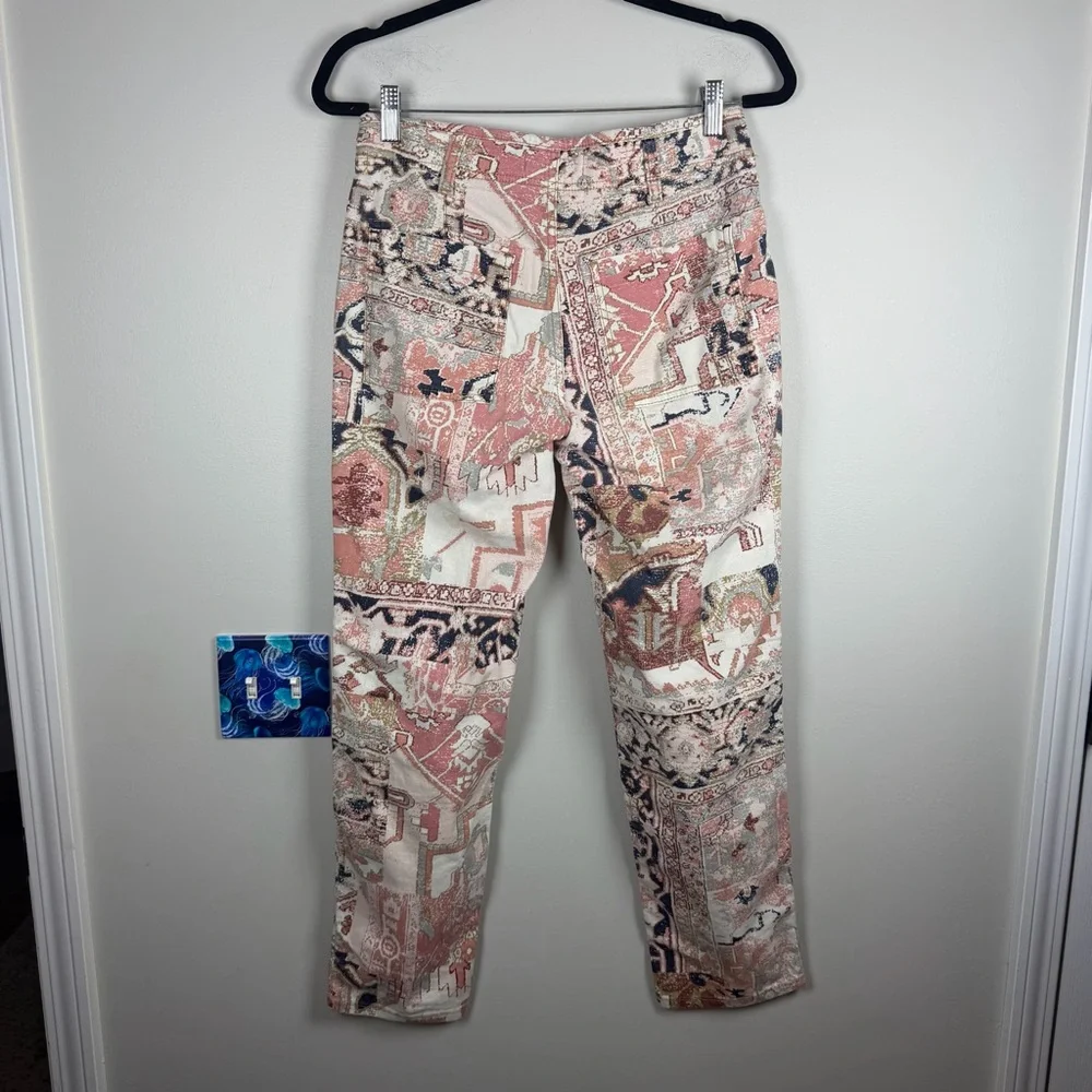 Anthropologie The Wanderer Utility Pant Button Fly Boho Size 27 Tapestry Aztec